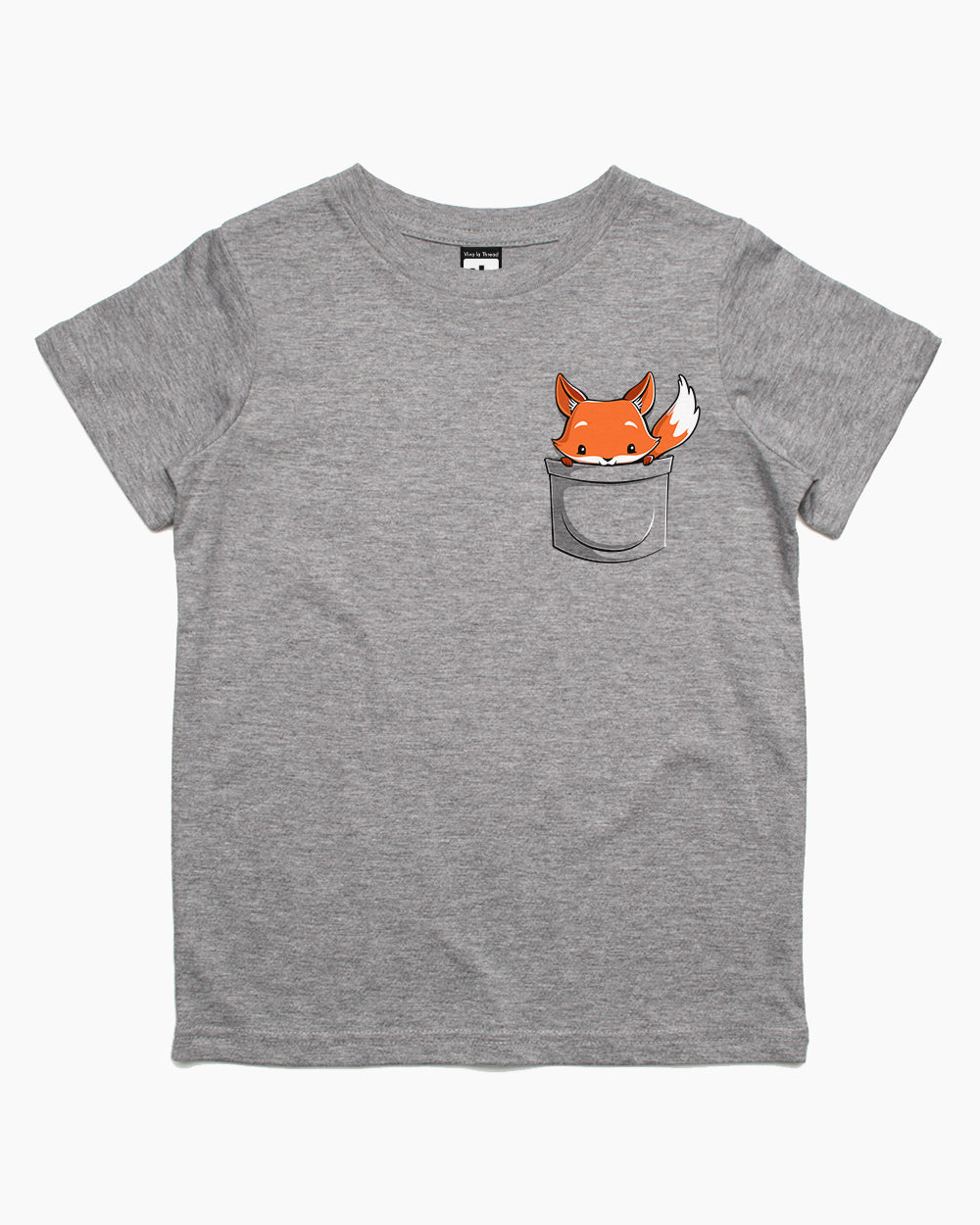 Pocket Fox Kids T-Shirt Australia Online #colour_grey