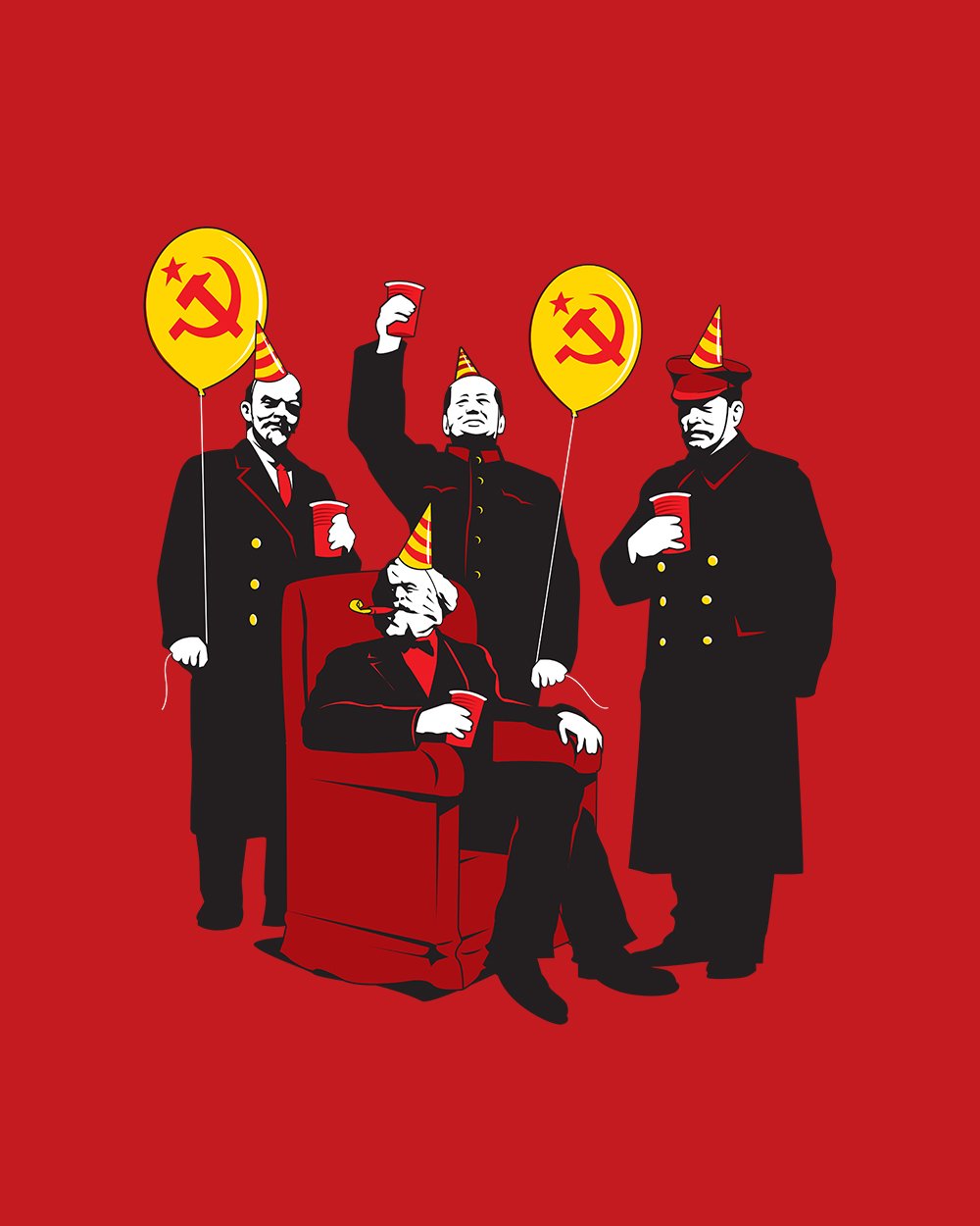 The Communist Party 2: The Communing T-Shirt Australia Online #colour_red