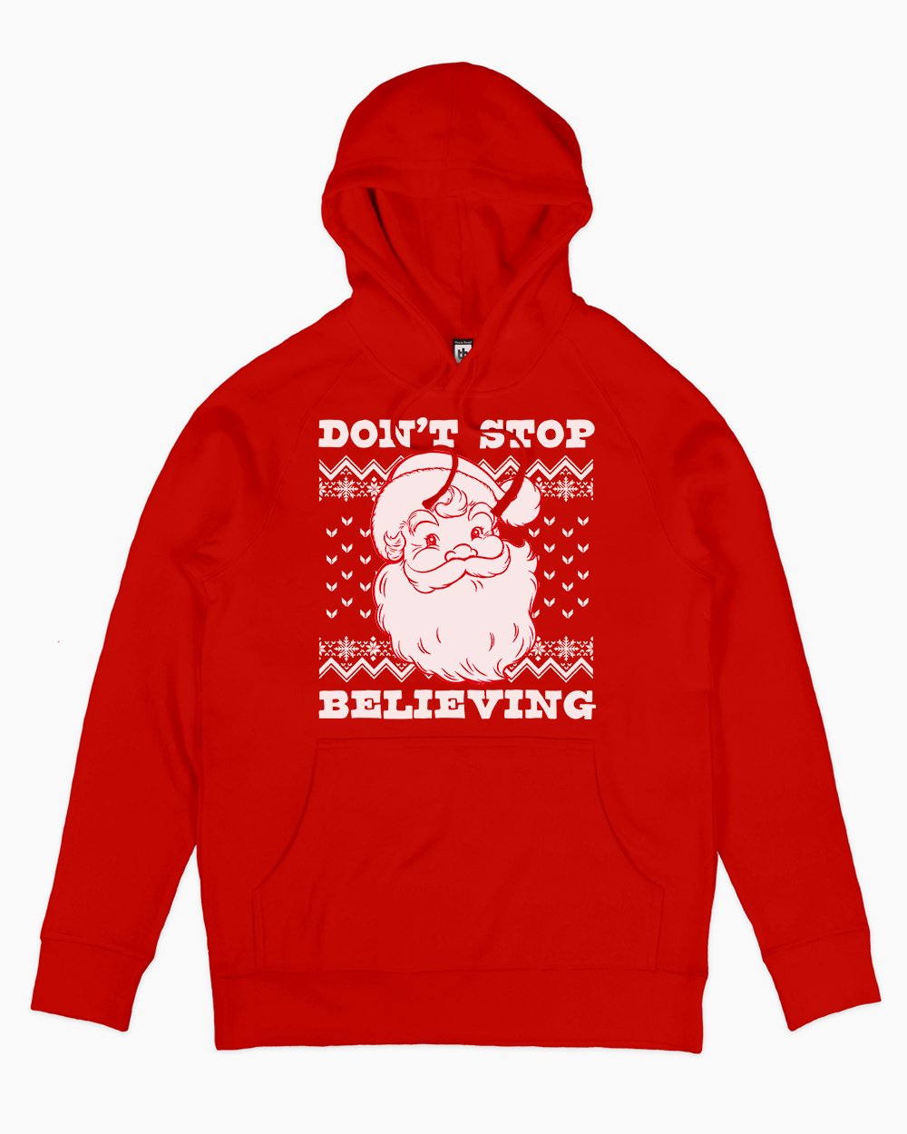 Don’t Stop Believing Santa Hoodie Australia Online #colour_red