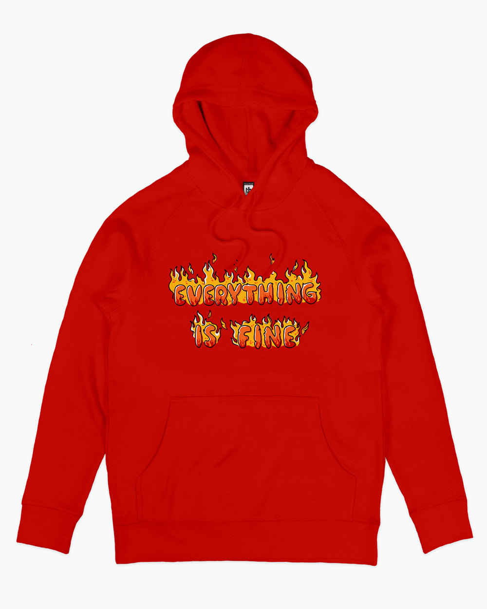 Everything is Fine Hoodie Australia Online #colour_red