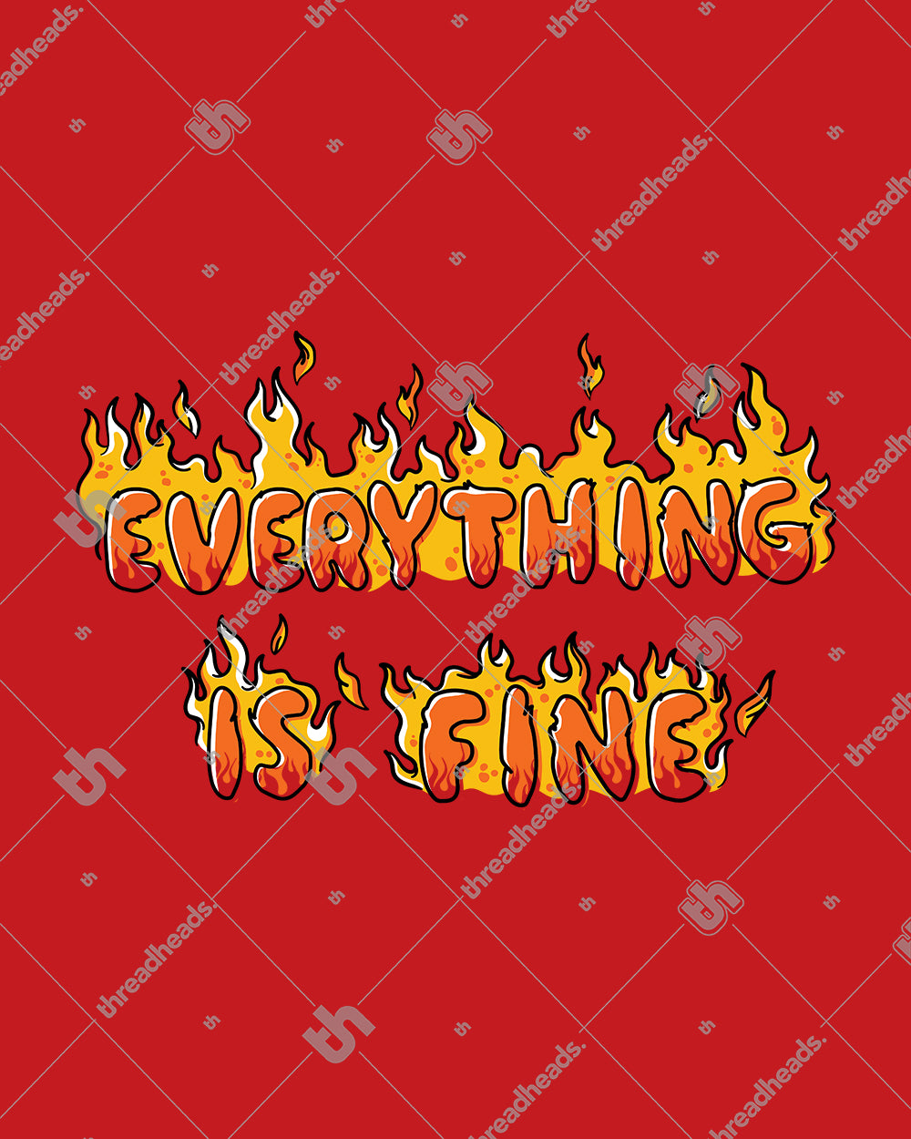 Everything is Fine T-Shirt Australia Online #colour_red