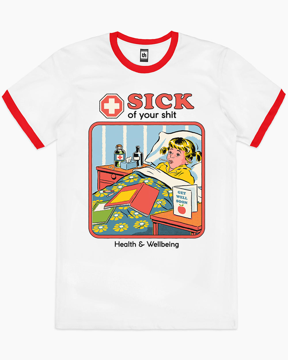 Sick of Your Shit T-Shirt Australia Online #colour_red ringer