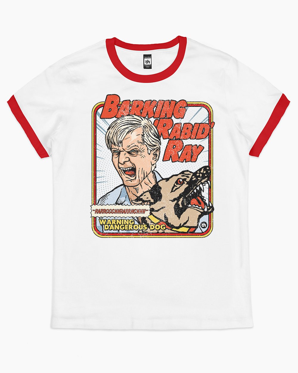 Barking Rabid Ray T-Shirt Australia Online #colour_red ringer