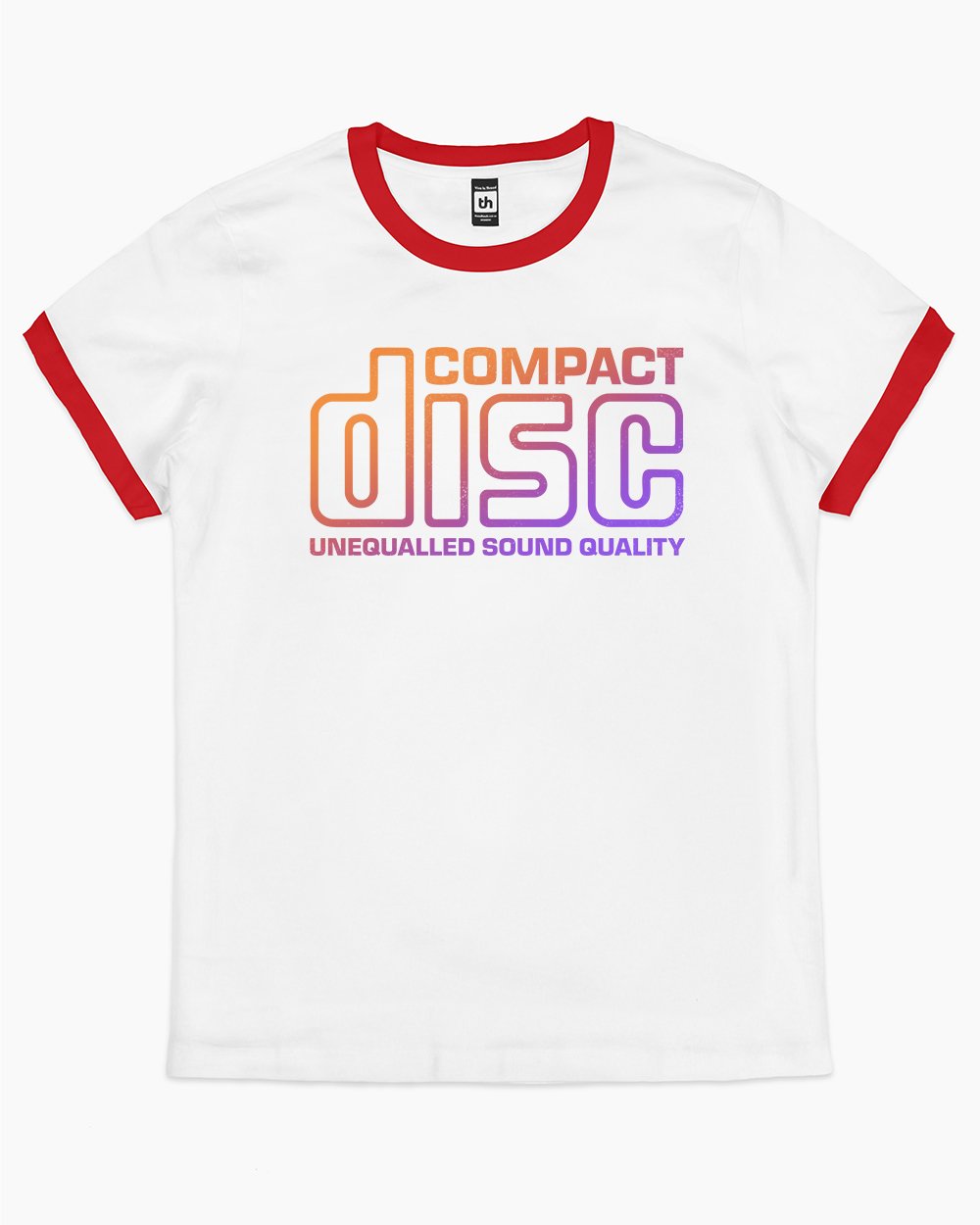 Compact Disc T-Shirt Australia Online #colour_red ringer