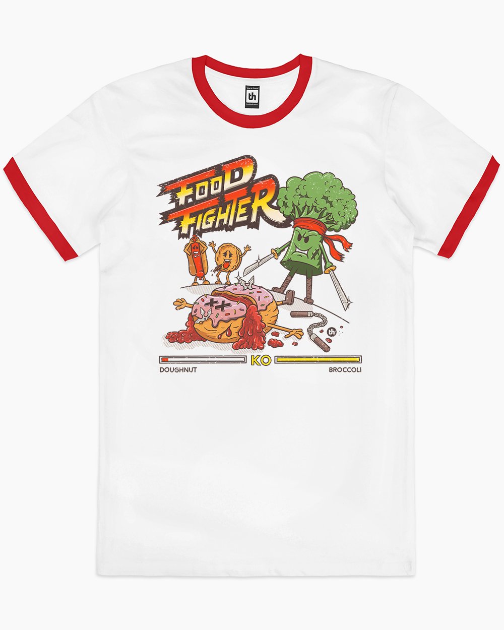 Food Fighter T-Shirt Australia Online #colour_red ringer