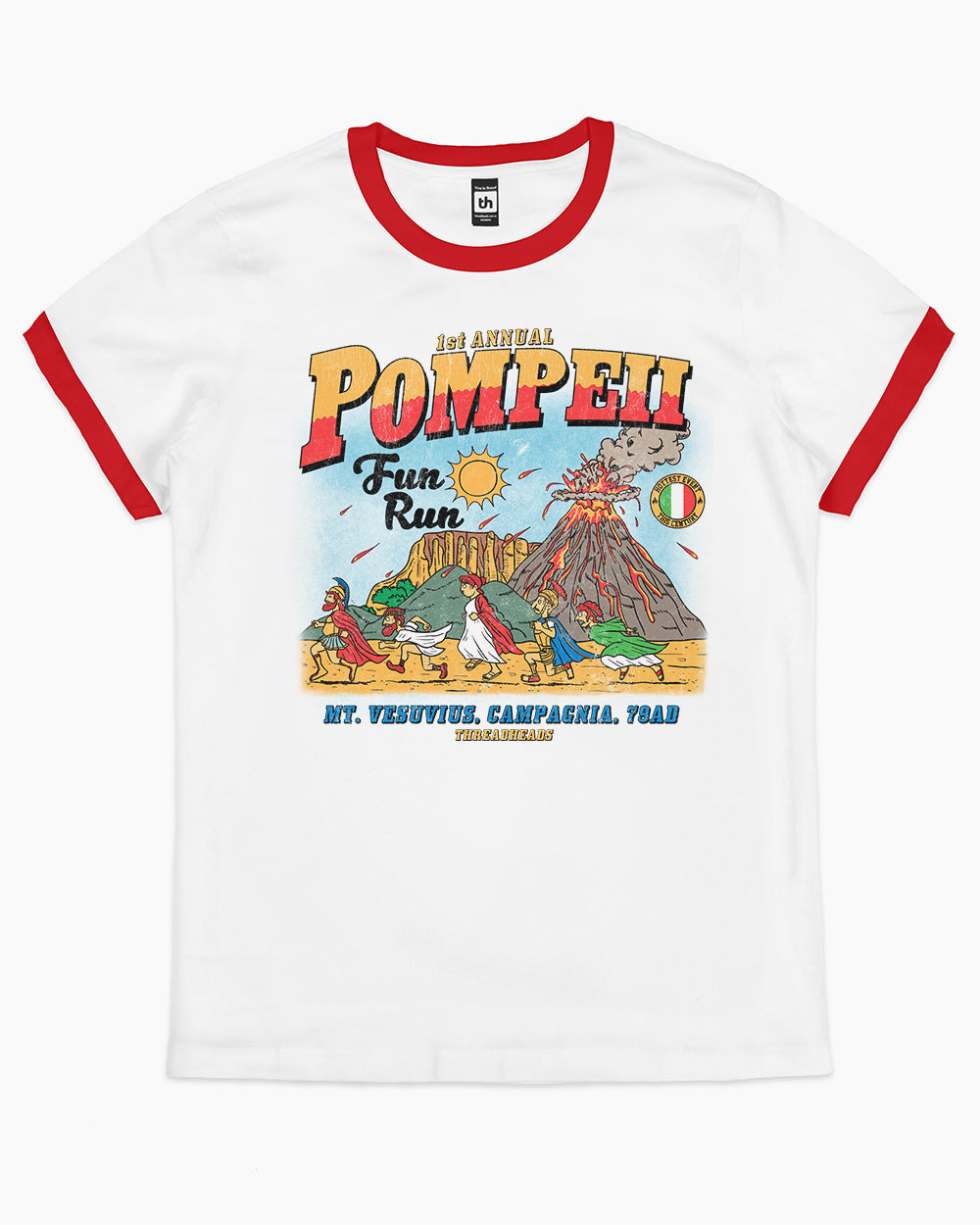 Pompeii Fun Run T-Shirt Australia Online #colour_red ringer