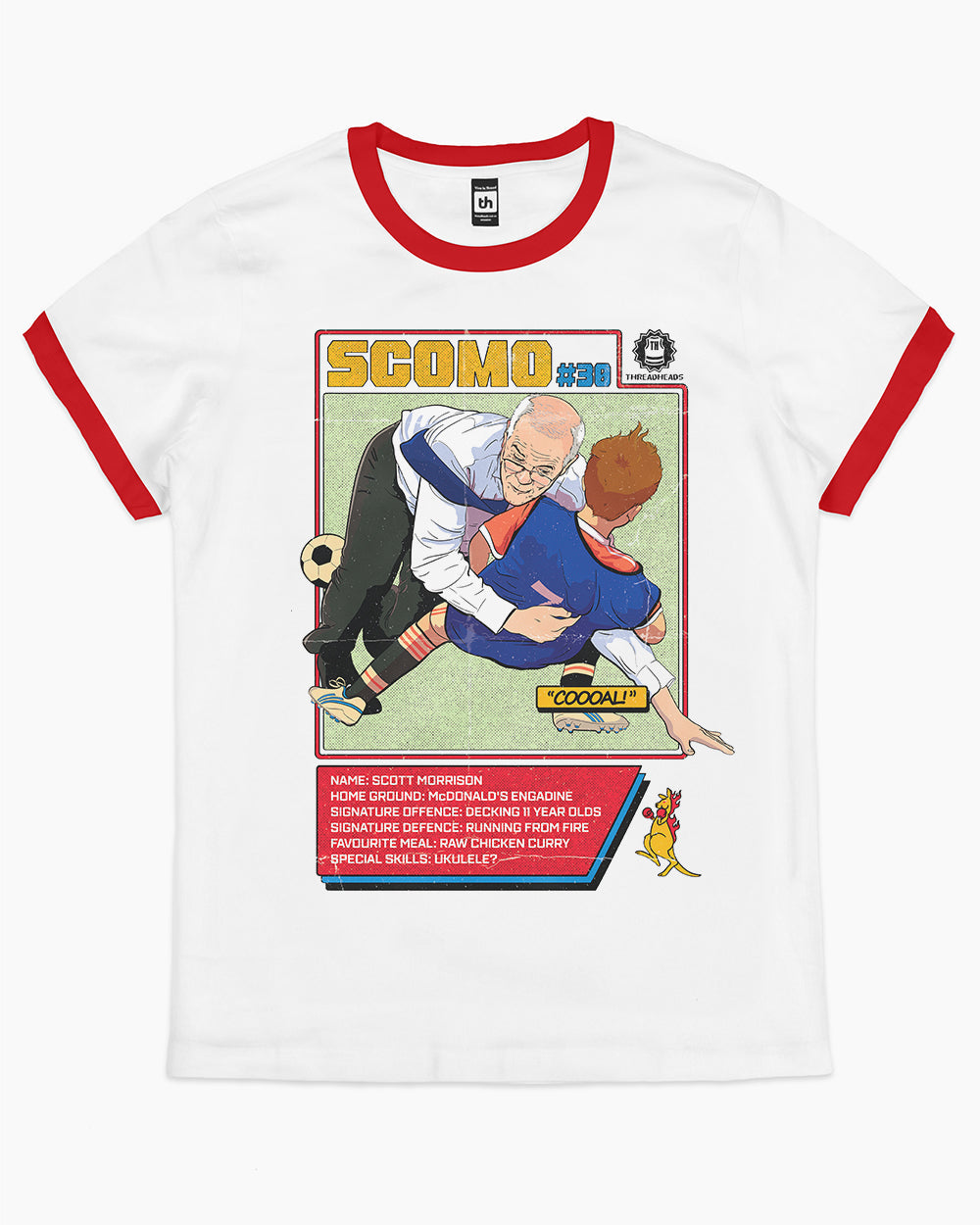 Scomo Tackle T-Shirt Australia Online #colour_red ringer