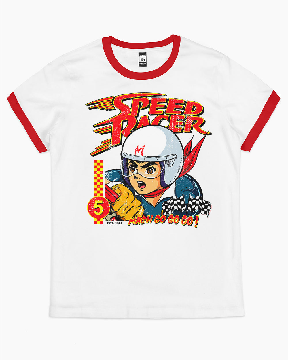 Speed Racer T-Shirt Australia Online #colour_red ringer