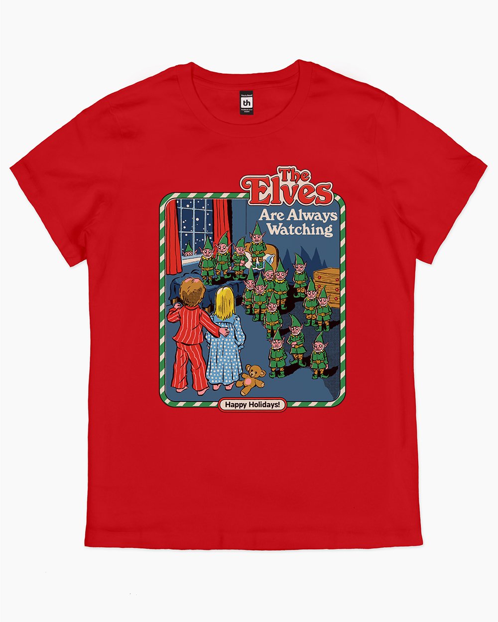 The Elves are Always Watching T-Shirt Australia Online #colour_red