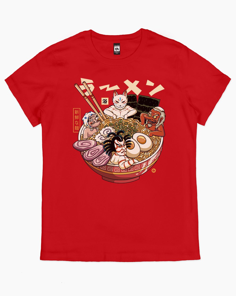 Traditional Ramen Bath T-Shirt Australia Online #colour_red