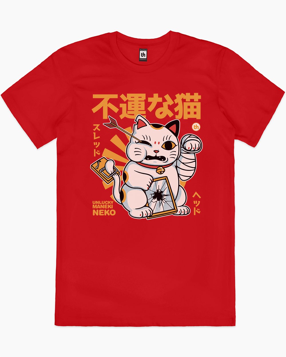 Unlucky Maneki T-Shirt Australia Online #colour_red