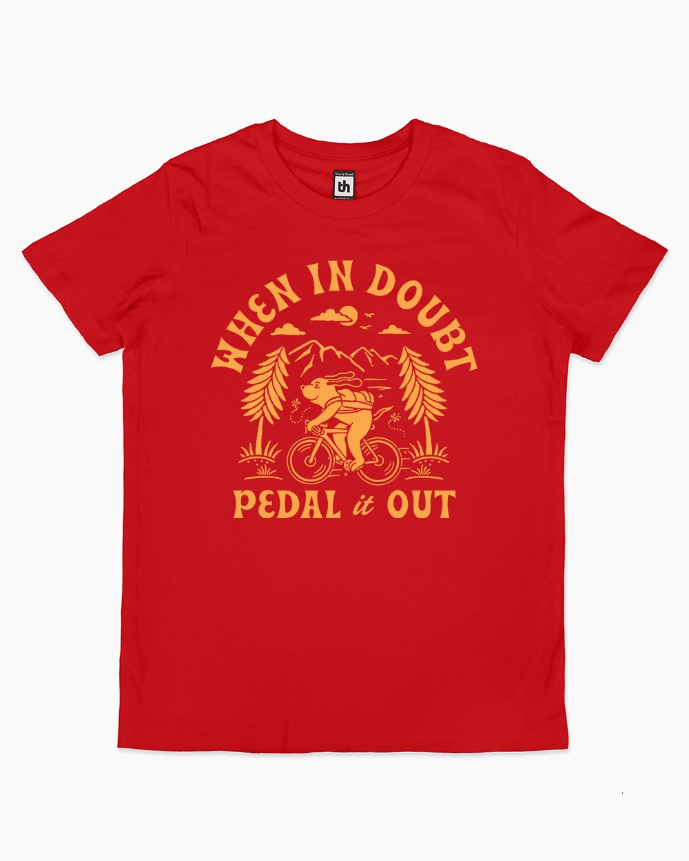 When In Doubt Pedal It Out Kids T-Shirt Australia Online #colour_red
