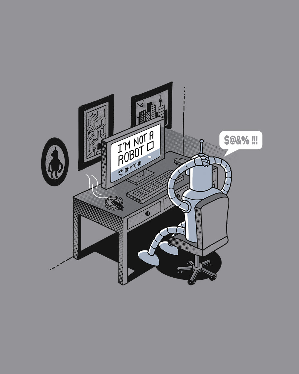 Robot Problems Sweater Australia Online #colour_grey
