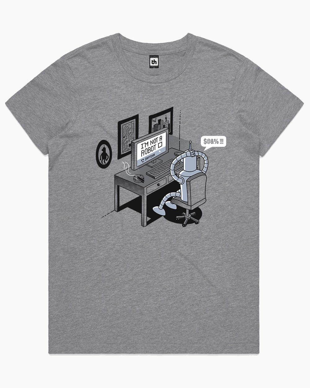 Robot Problems T-Shirt Australia Online #colour_grey