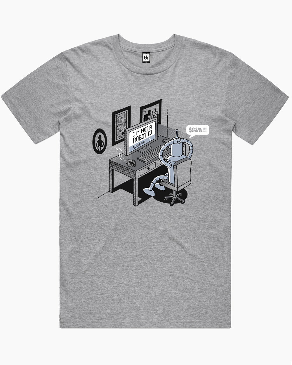 Robot Problems T-Shirt Australia Online #colour_grey