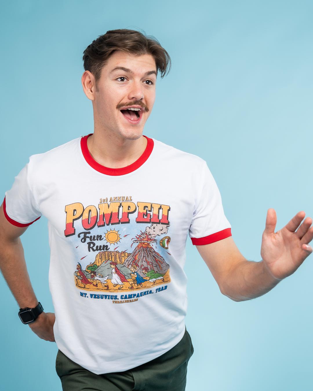 Pompeii Fun Run T-Shirt Australia Online #colour_red ringer
