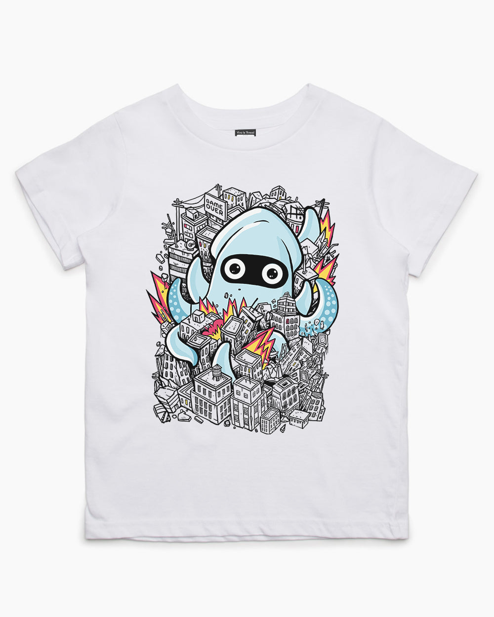 Tentacle Attack Kids T-Shirt Australia Online #colour_white
