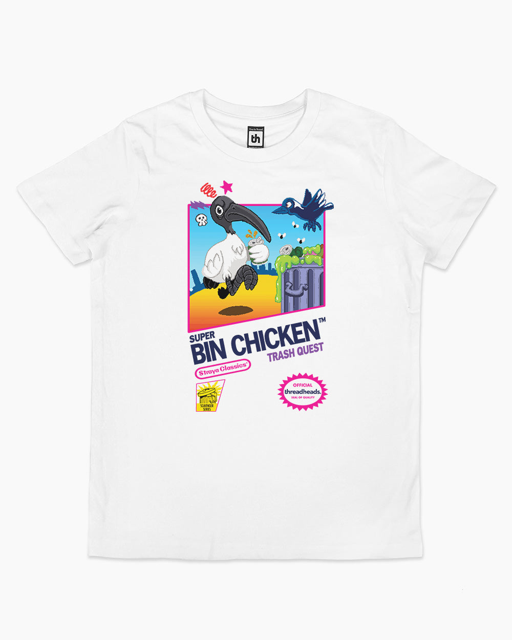 Bin Chicken Mario Kids T-Shirt Australia Online #colour_white
