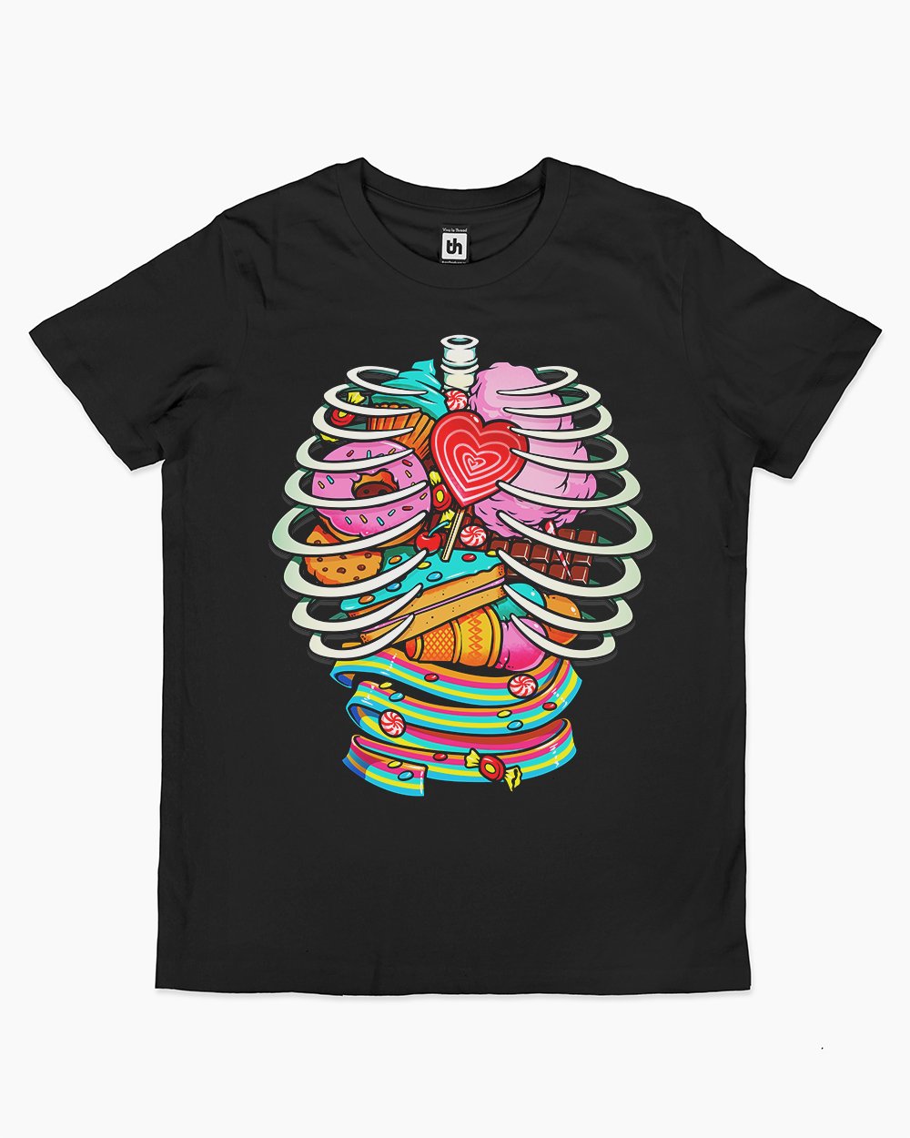 Unicorn Anatomy Sweet Inside Kids T-Shirt Australia Online #colour_black