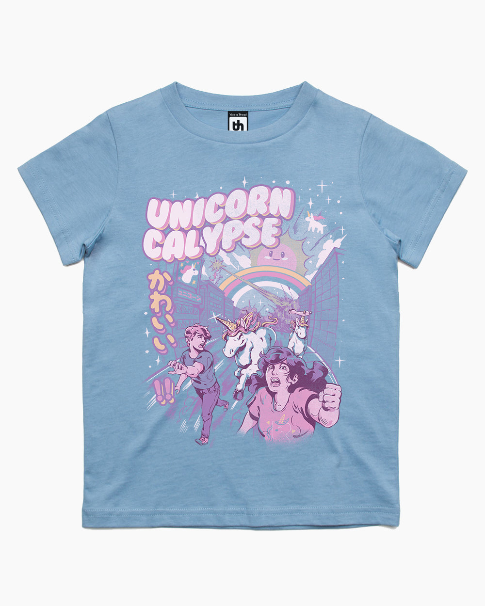 Unicorncalypse Kids T-Shirt Australia Online #colour_pale blue