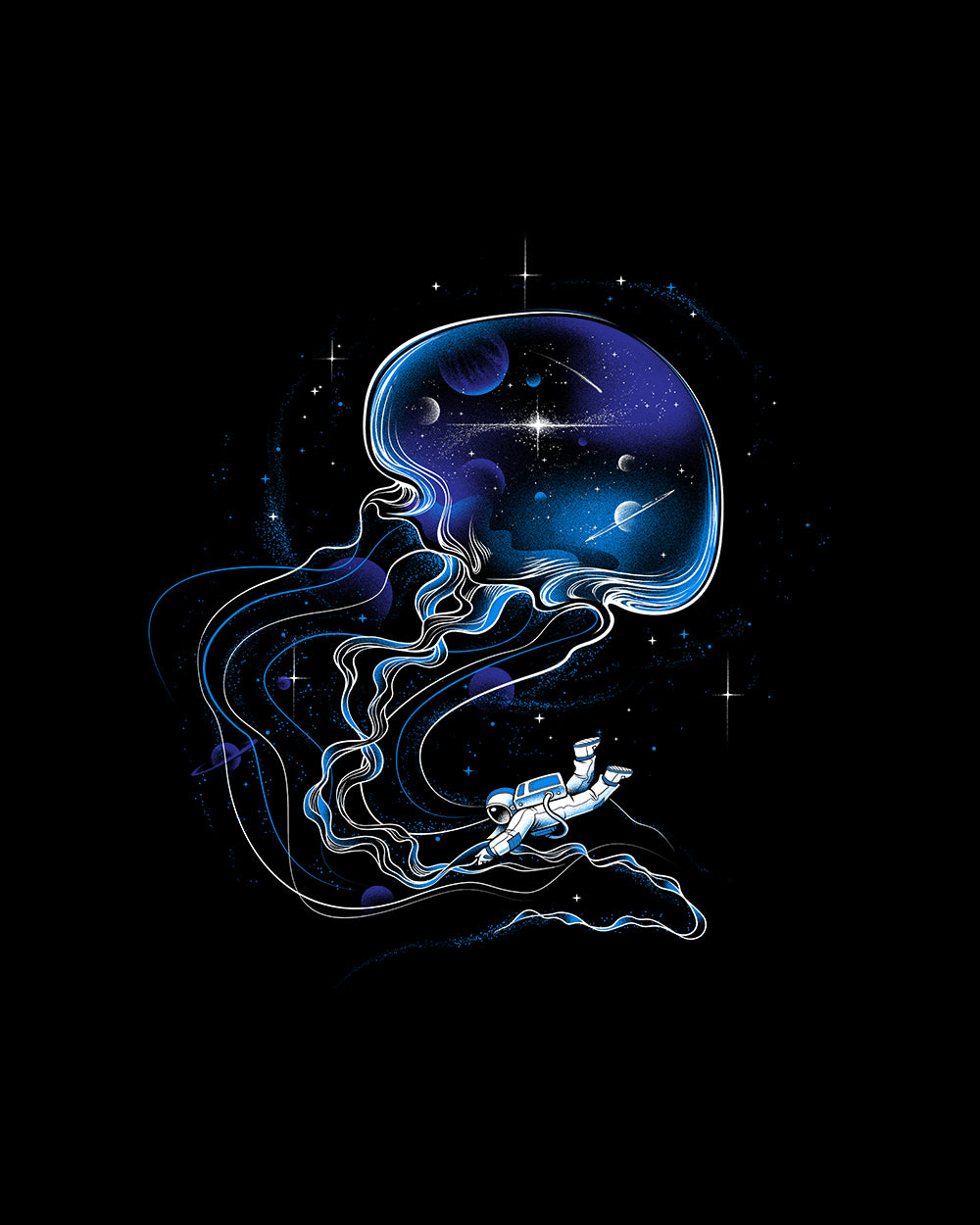 Universe Is a Big Jellyfish Kids T-Shirt Australia Online #colour_black
