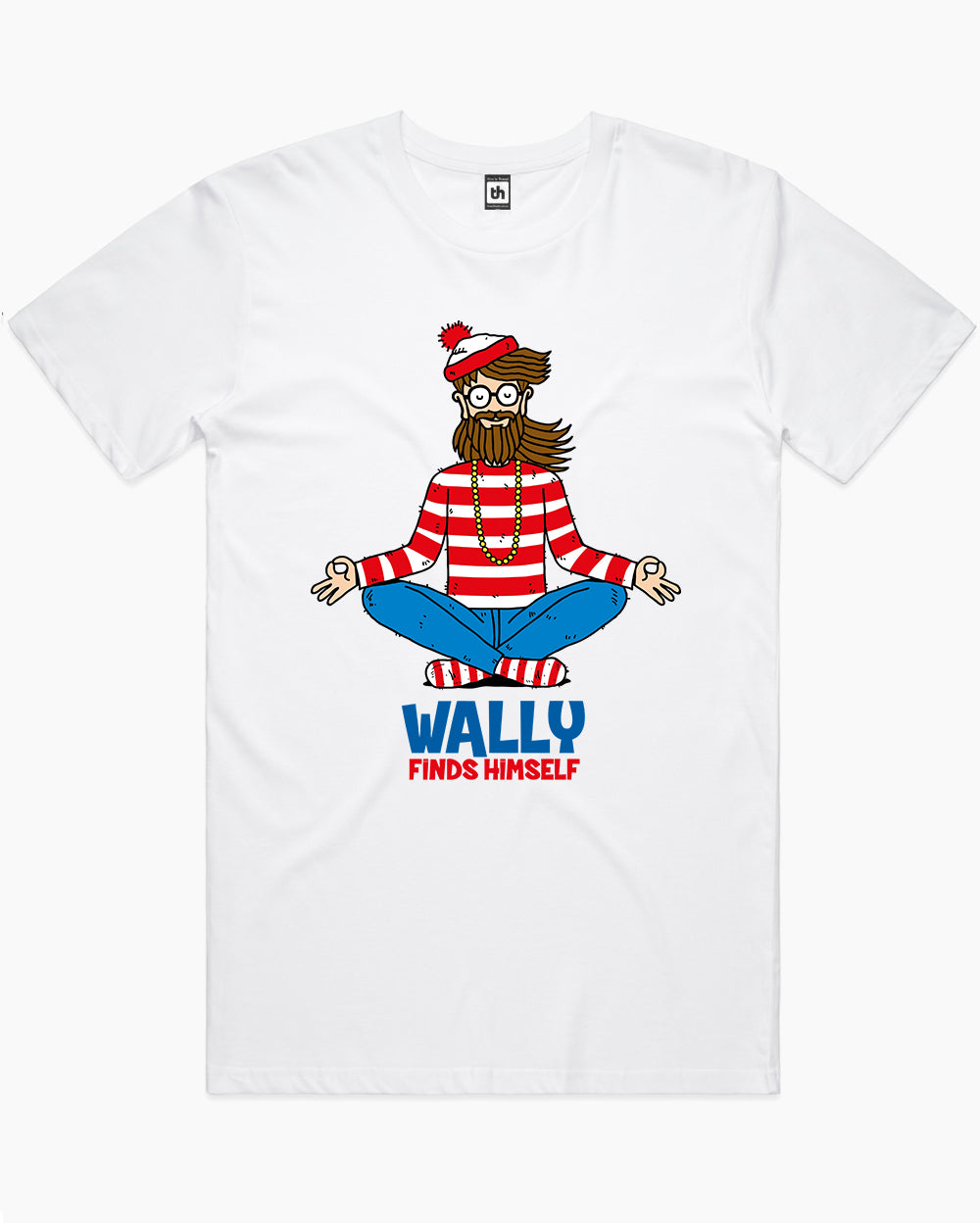 Wally Finds Himself T-Shirt Australia Online #colour_white