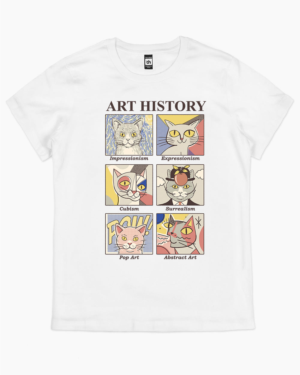 Art History T-Shirt Australia Online #colour_white