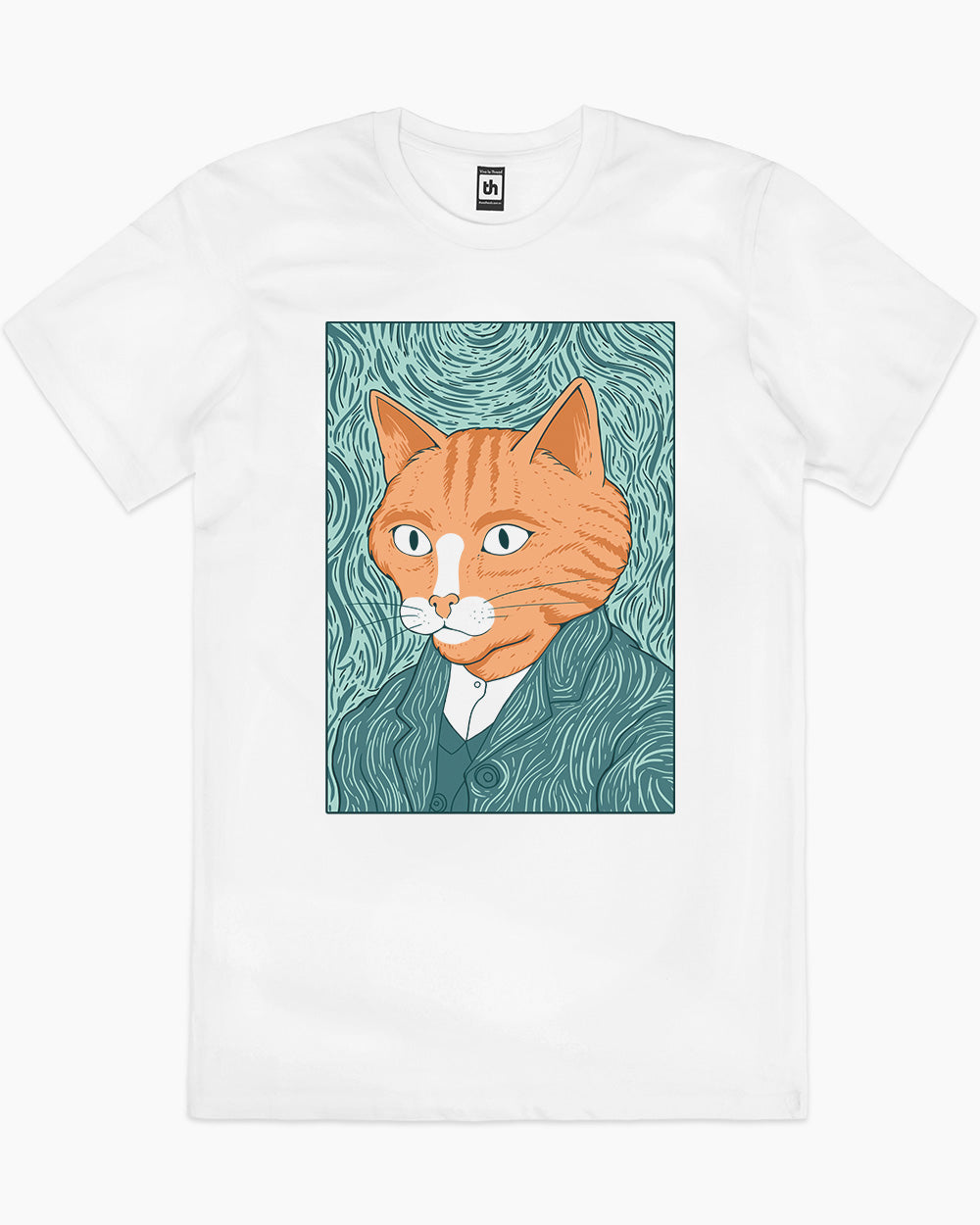 Cat Gogh T-Shirt Australia Online #colour_white