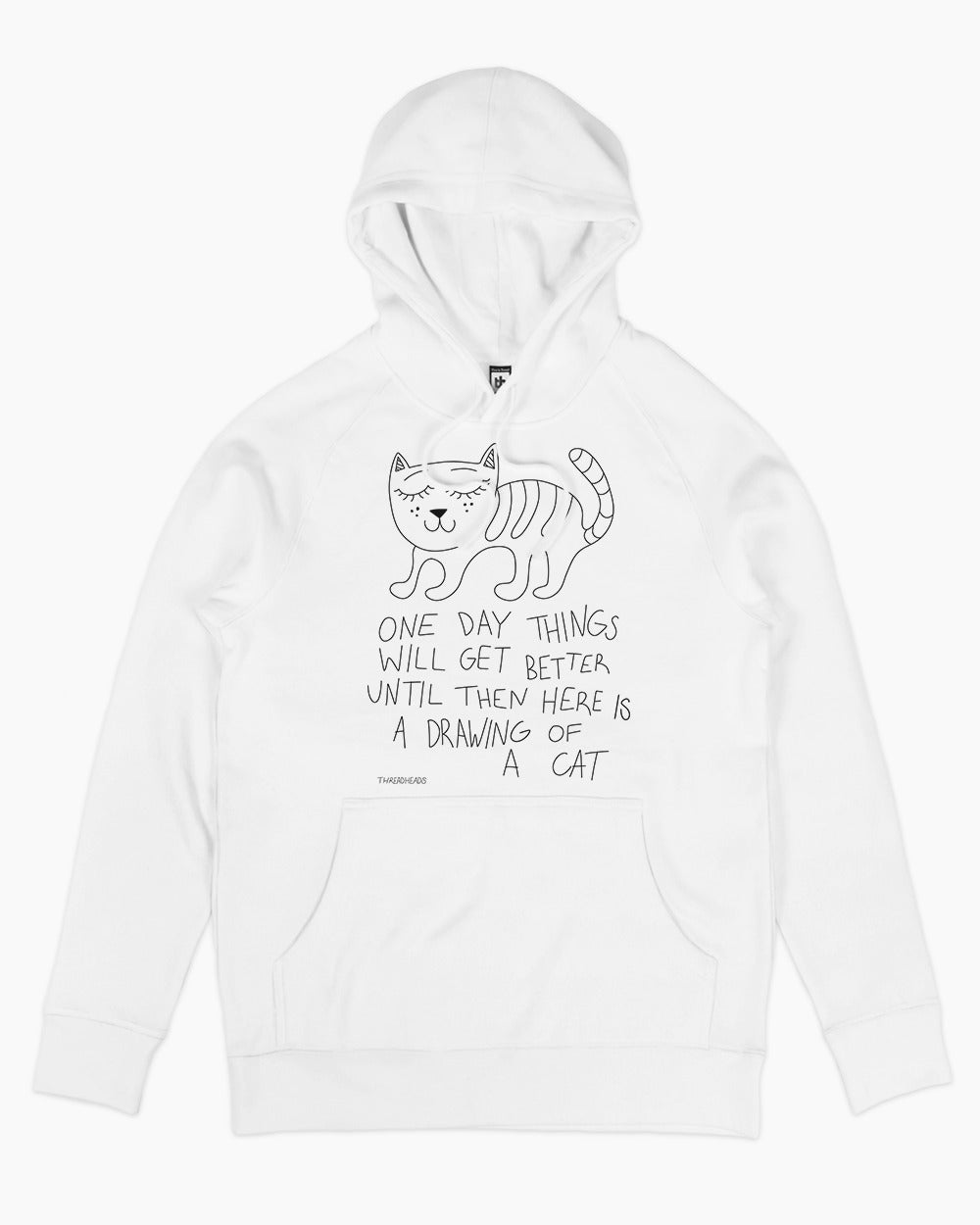 Drawing Of A Cat Hoodie Australia Online #colour_white