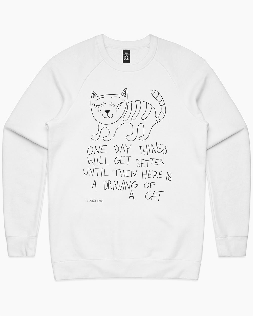 Drawing Of A Cat Sweater Australia Online #colour_white