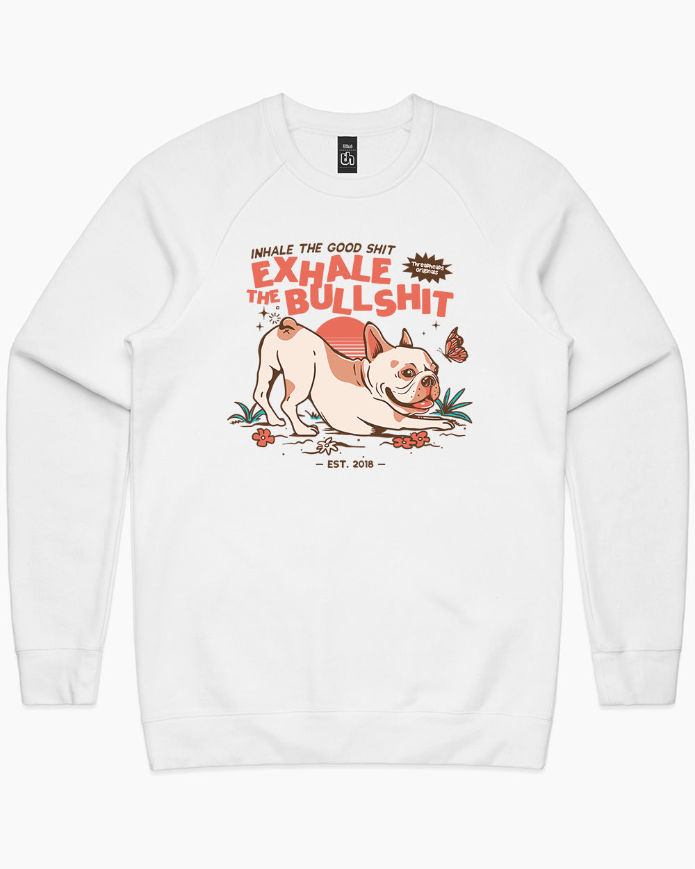 Exhale The Bullshit Sweater Australia Online #colour_white
