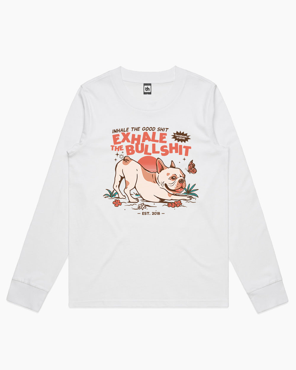 Exhale The Bullshit Long Sleeve Australia Online #colour_white