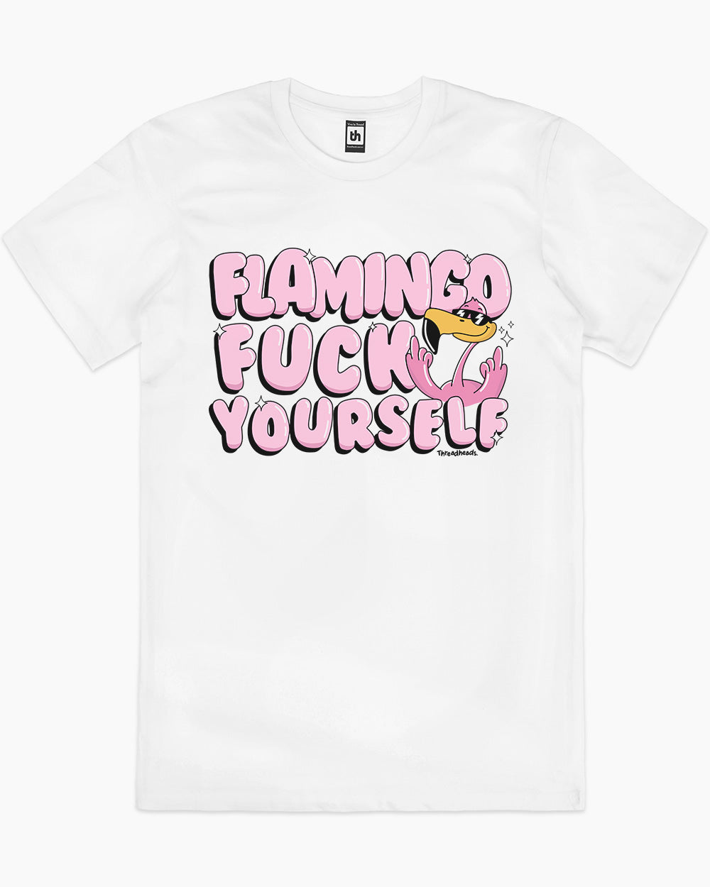 Flamingo Fuck Yourself T-Shirt Australia Online #colour_white