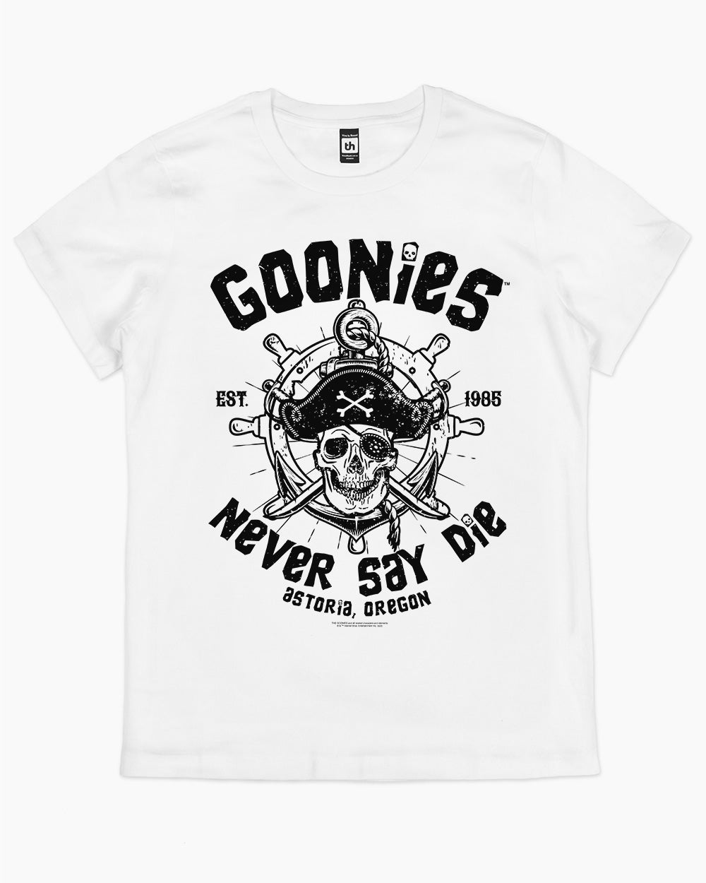 Goonies Never Say Die T-Shirt Australia Online #colour_white