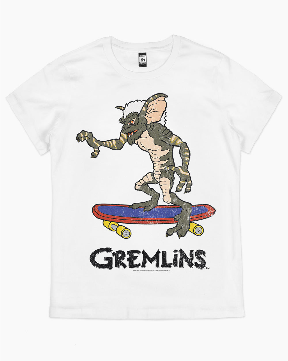 Gremlin Skate T-Shirt Australia Online #colour_white