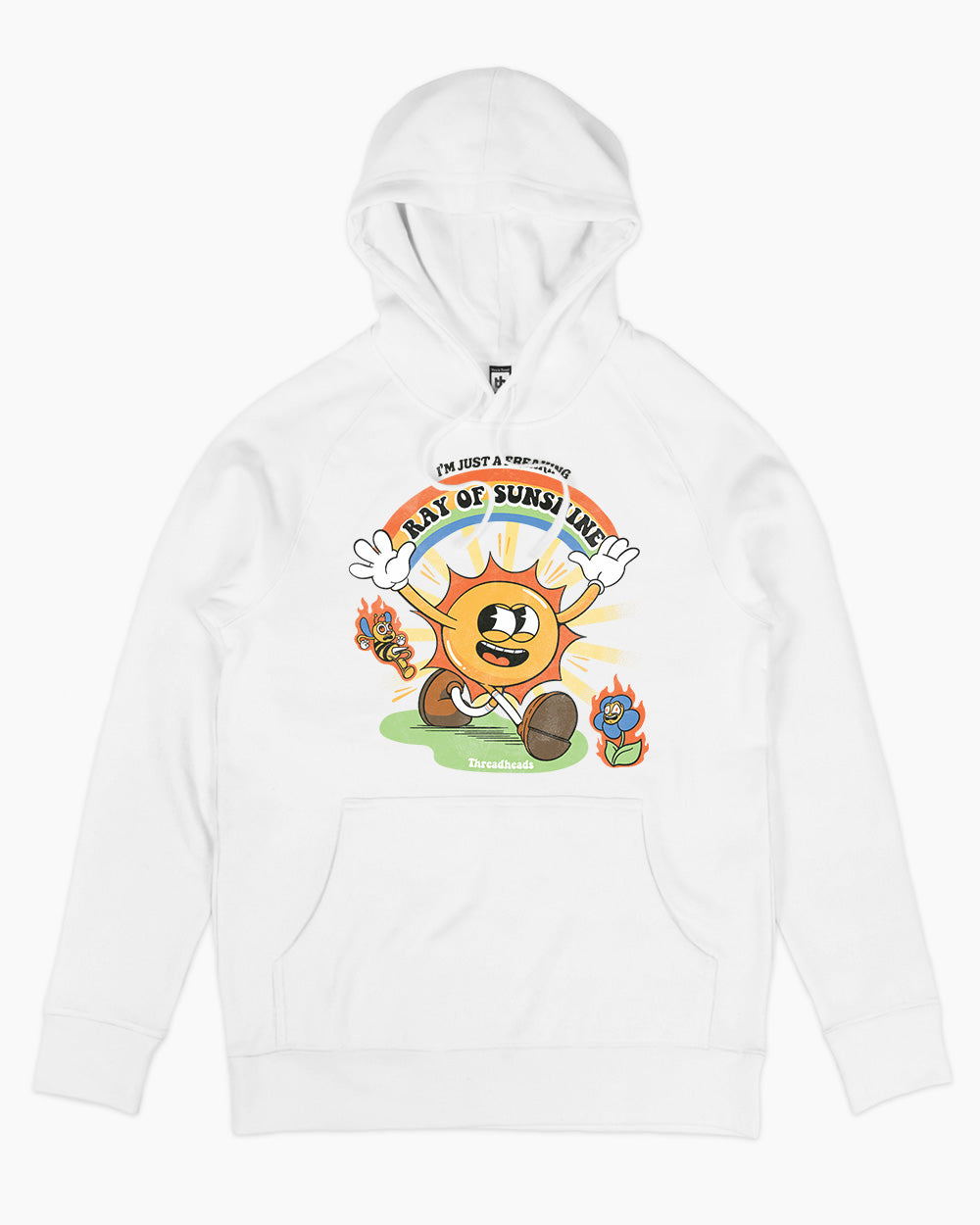 I'm Just a Freaking Ray Of Sunshine Hoodie Australia Online #colour_white