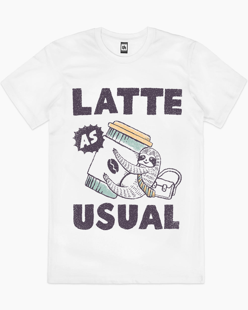 Latte As Usual T-Shirt Australia Online #colour_white