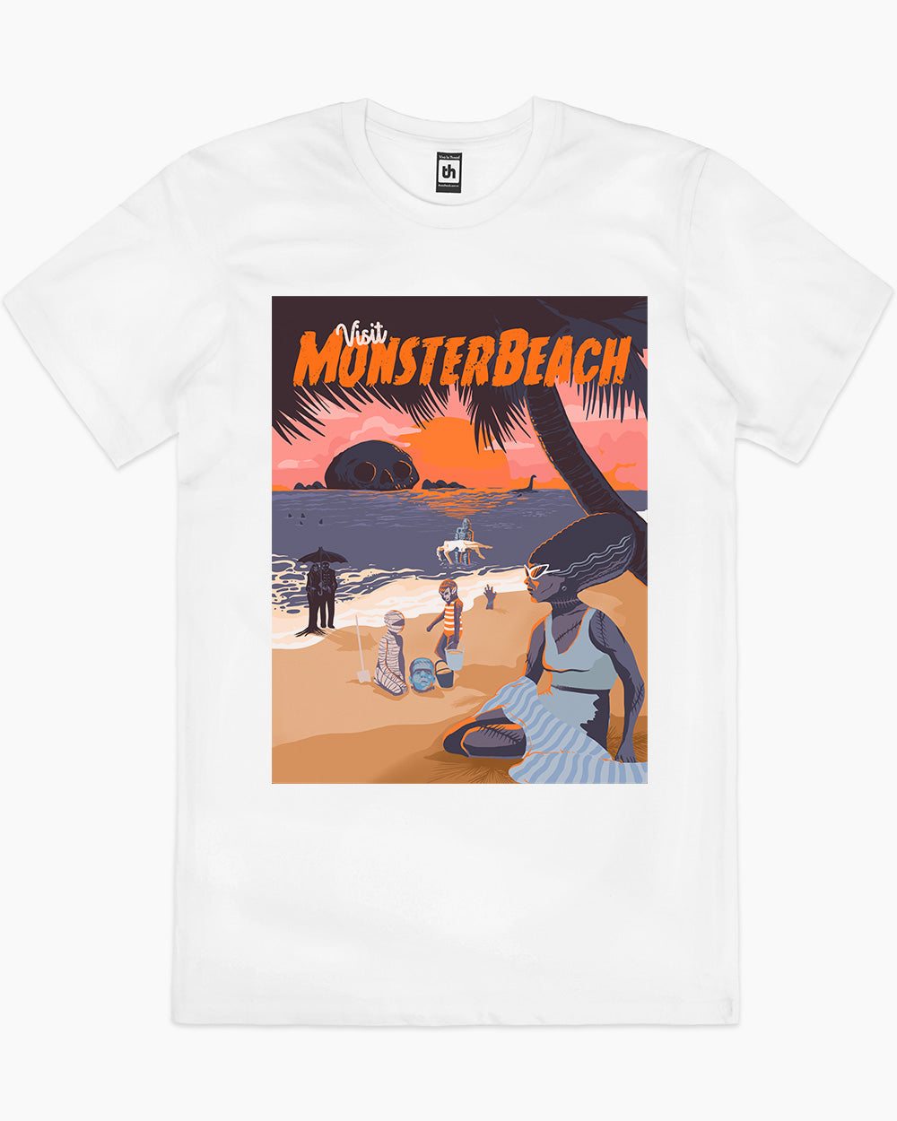 Monster Beach T-Shirt Australia Online #colour_white