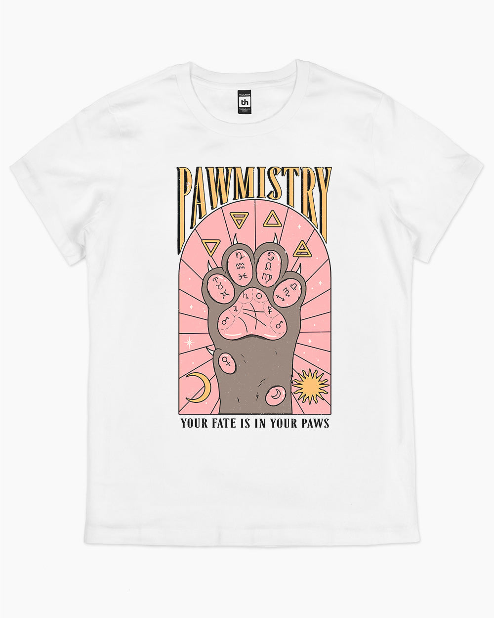 Pawmistry  T-Shirt Australia Online #colour_white