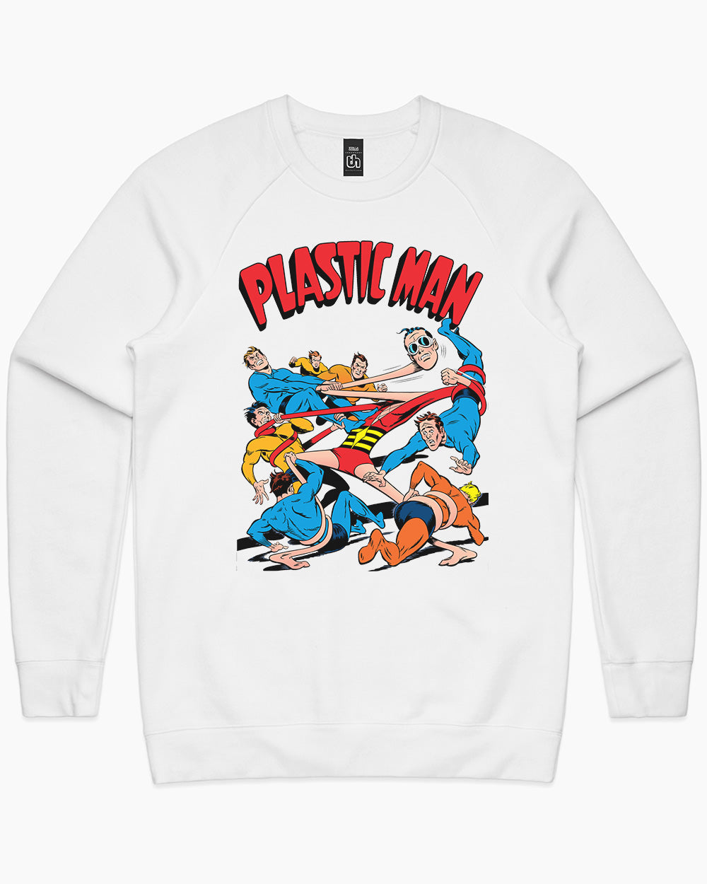 Plastic Man Sweater Australia Online #colour_white