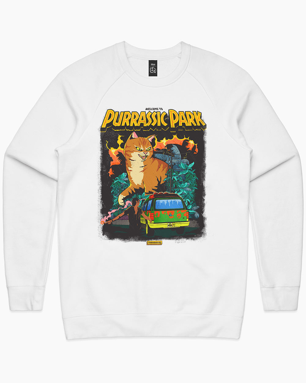 Purrassic Park Sweater Australia Online #colour_white