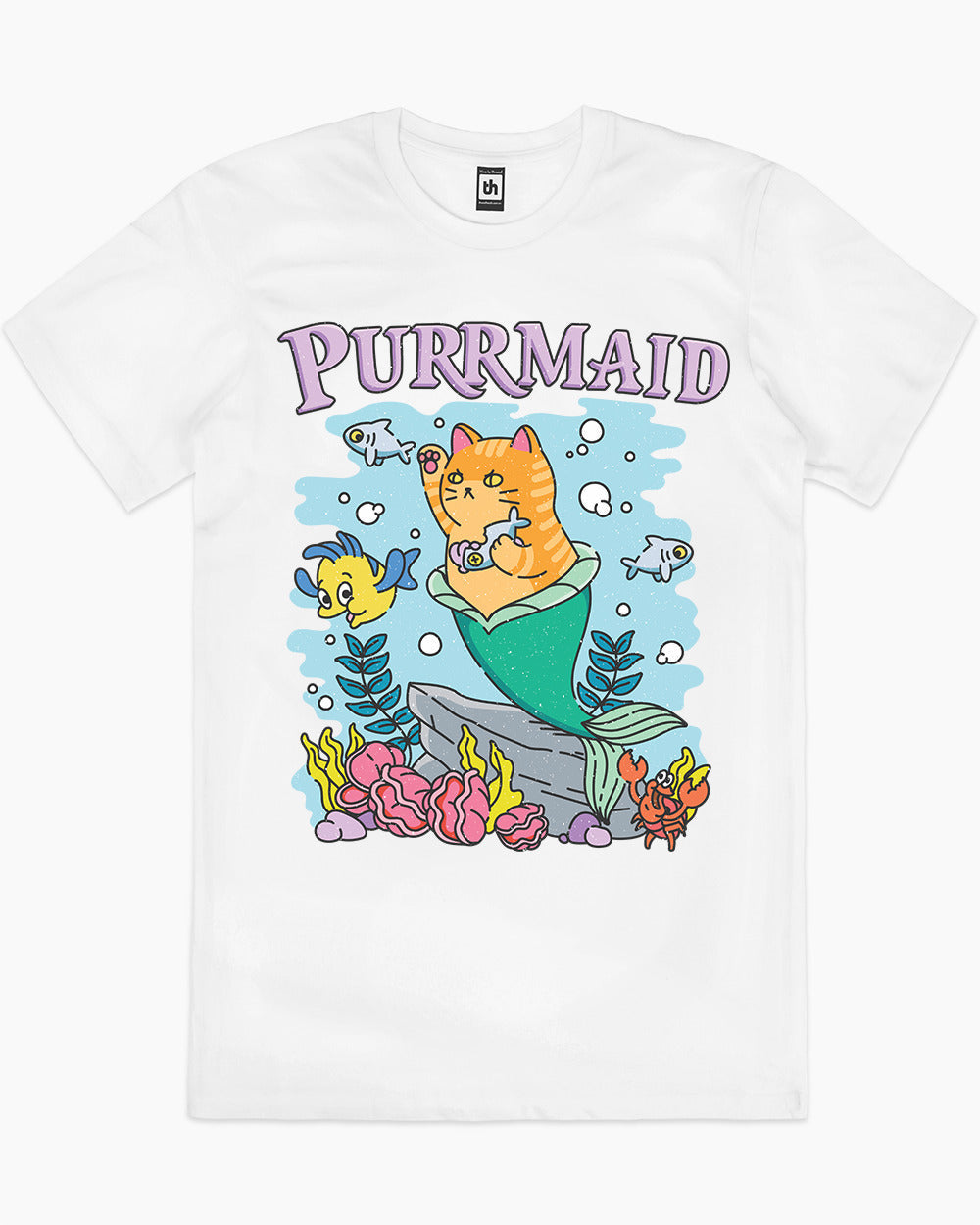 Purrmaid T-Shirt Australia Online #colour_white