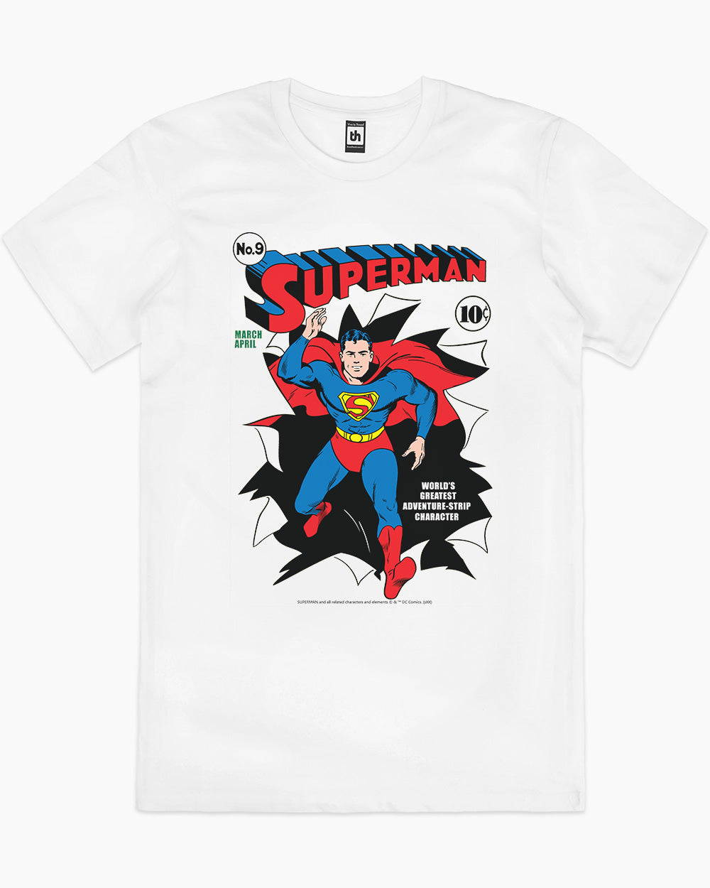 Superman 9 Edition T-Shirt Australia Online #colour_white