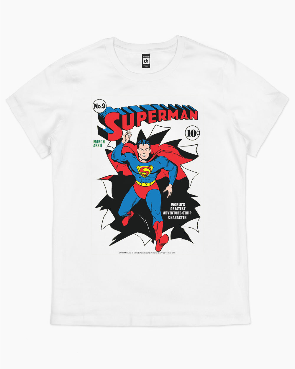 Superman 9 Edition T-Shirt Australia Online #colour_white