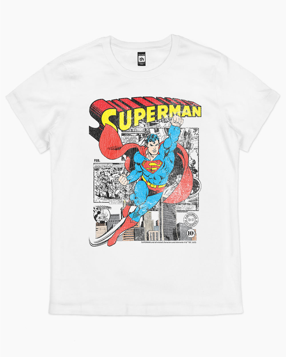 Superman Comic Panel T Shirt Official DC Merch Threadheads