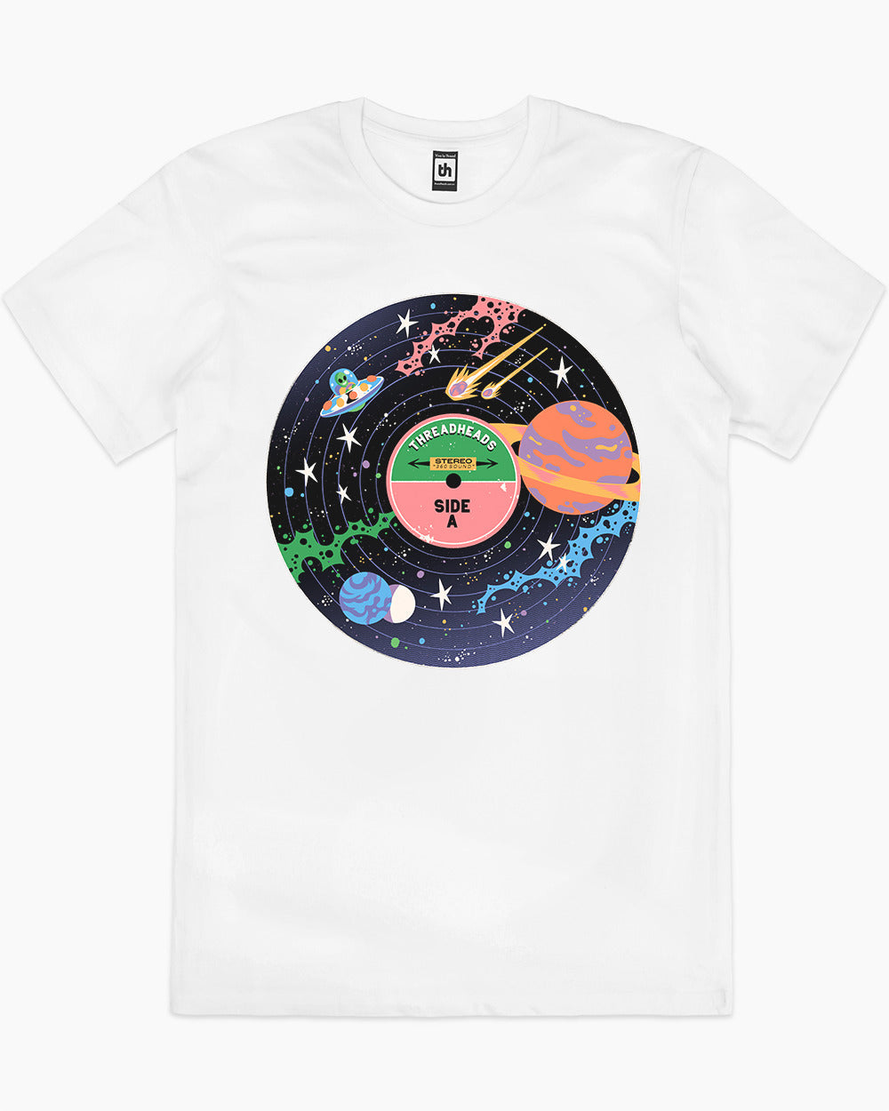 Vinyl Universe T-Shirt Australia Online #colour_white
