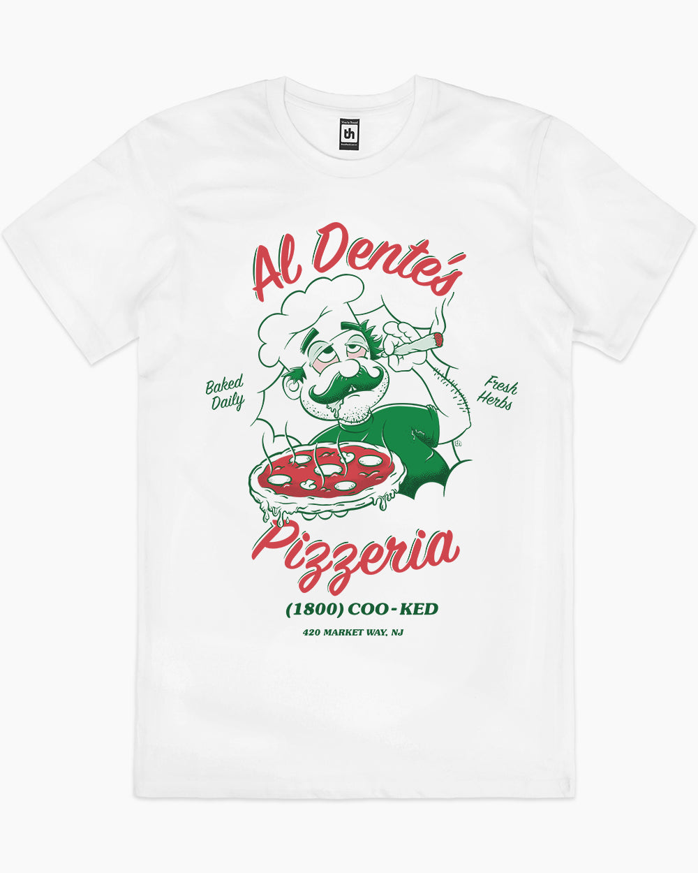 Al Dente's Pizzeria T-Shirt Australia Online #colour_white