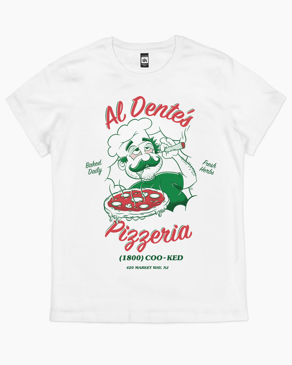 Al Dente's Pizzeria T-Shirt Australia Online #colour_white