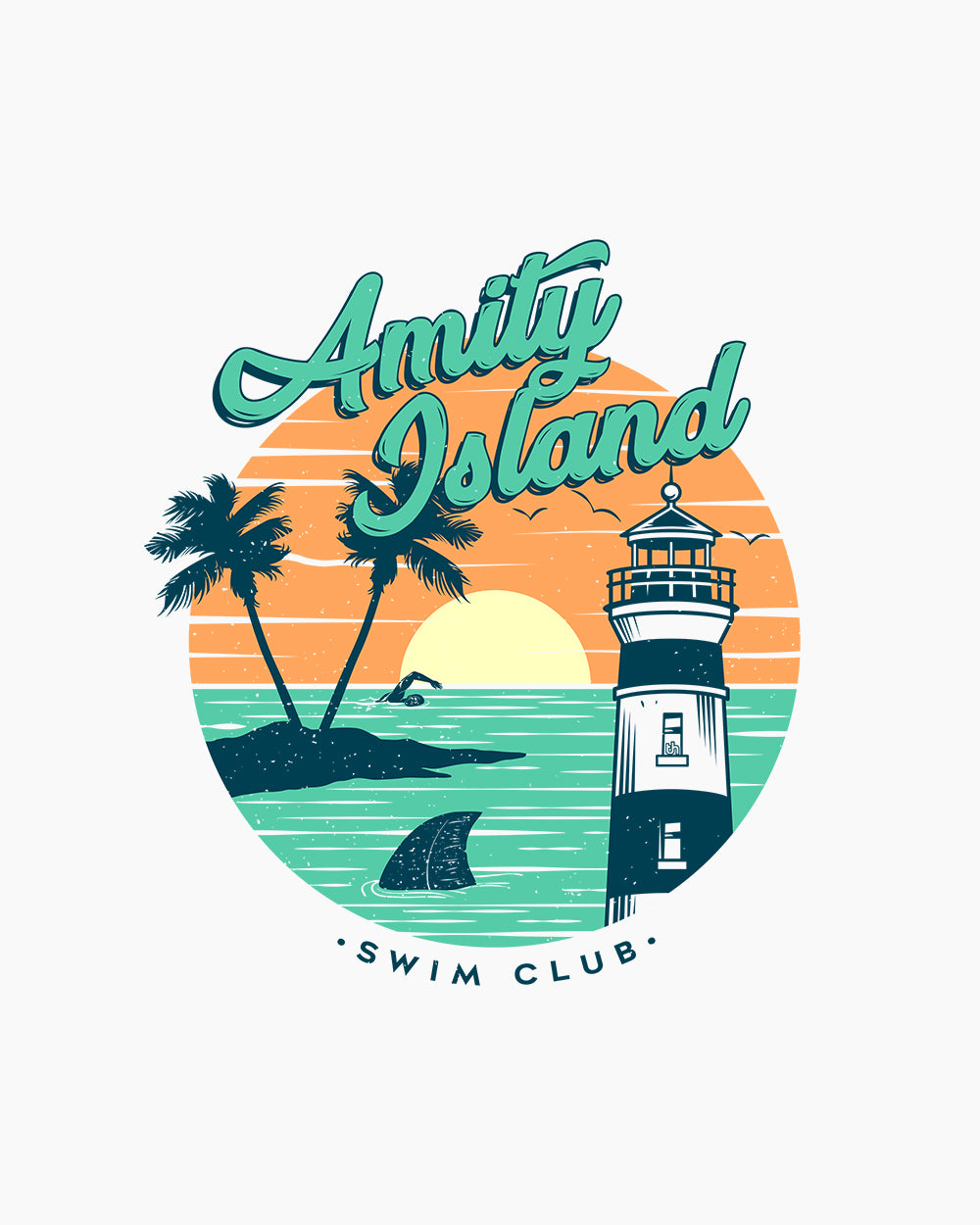 Amity Island T-Shirt Australia Online #colour_white