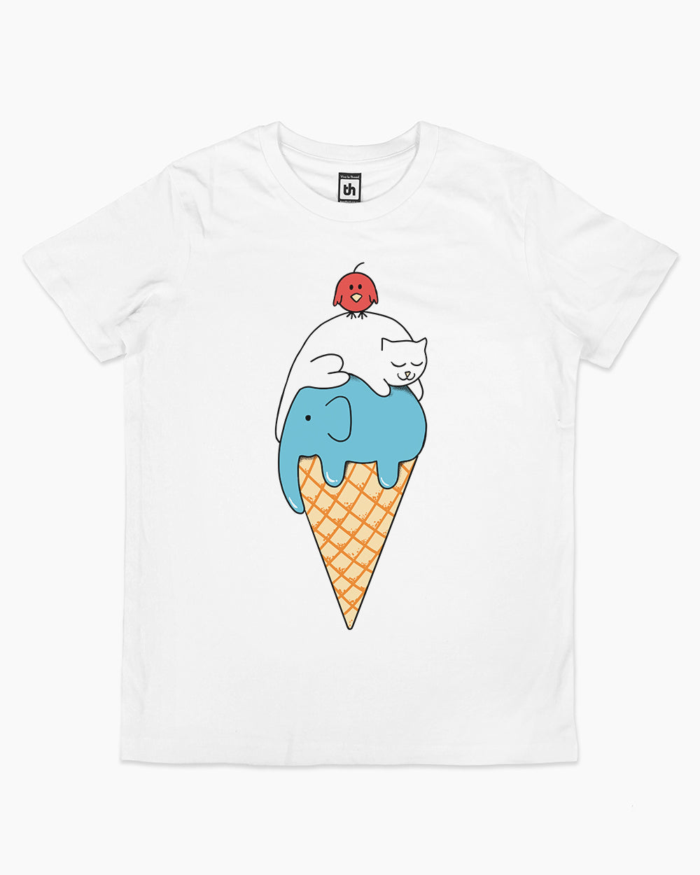 Animals Ice Cream Kids T-Shirt Australia Online #colour_white